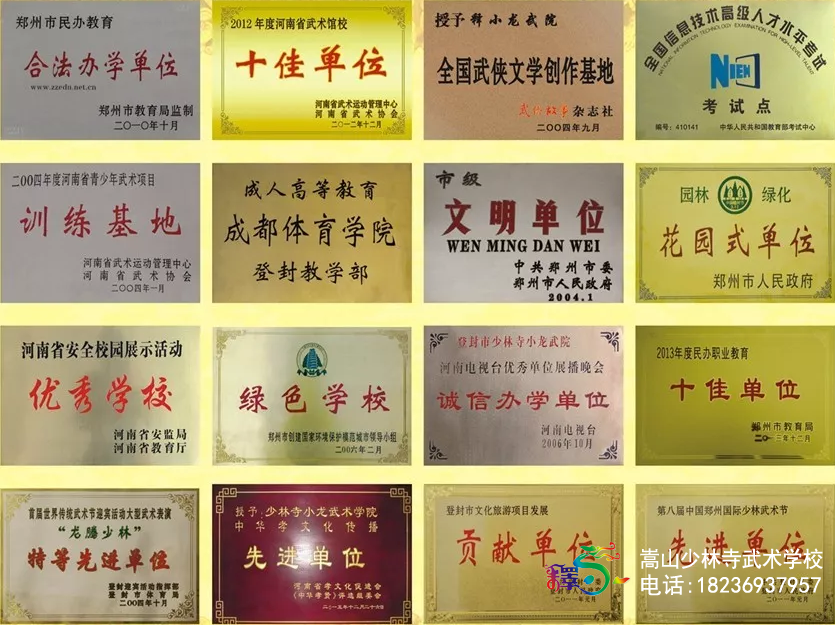 嵩山少林文武學(xué)校2019招生要求報(bào)名條件