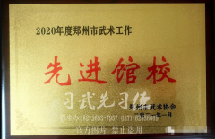 嵩山少林小龍武校榮獲2020年度鄭州市武術工作先進館校